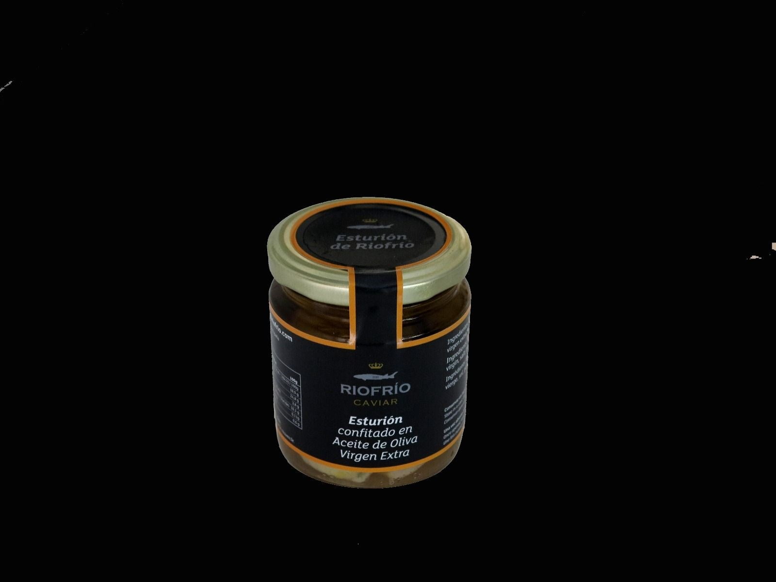 CONFITTED STURGEON IN EXTRA VIRGIN OLIVE OIL 230gr (Box 12 units)